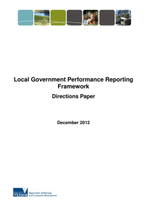 Local Government Performance Reporting Framework