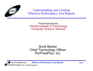 Understanding and Creating Effective Performance Test Reports