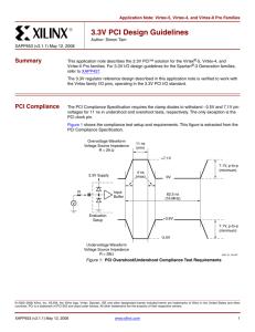 Xilinx XAPP653 3.3V PCI Design Guidelines, Application Note