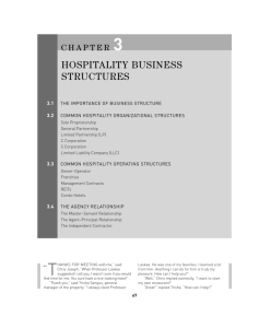 hospitality business structures - E-Book