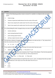 Classroom Test – 04 for GATE(AE) – 2014/15