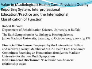 Audiology and the Healthcare Summit