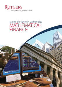 Program Brochure  - Mathematical Finance at Rutgers University