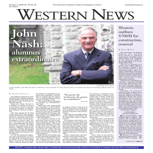 October 2, 2008 - Western News - University of Western Ontario