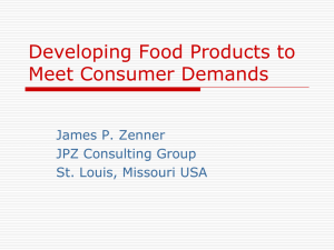 Developing Food Products to Meet Consumer Demands