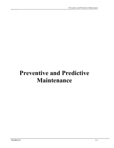 Preventive and Predictive Maintenance