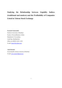 Studying the Relationship between Liquidity Indices (traditional and