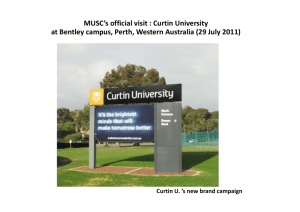 MUSC's official visit : Curtin University at Bentley campus, Perth