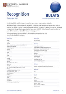 Brochure detailing places where the exam is - Goethe