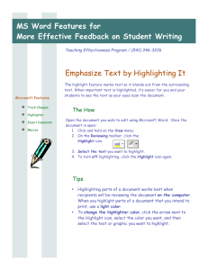 MS Word Features for More Effective Feedback on Student Writing