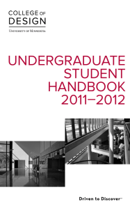 CDes Undergraduate Student Handbook