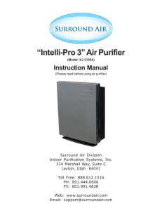 “Intelli-Pro 3” Air Purifier