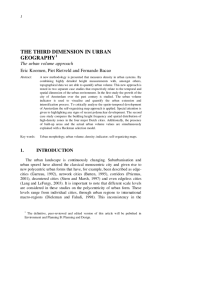 The third dimension in urban geography: the urban volume approach