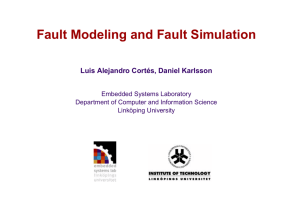 Fault Modeling and Fault Simulation - IDA