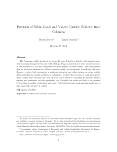 Provision of Public Goods and Violent Conflict: Evidence from