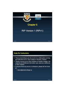 Chapter 5 RIP Version 1 (RIPv1)