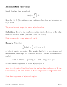 Exponential functions