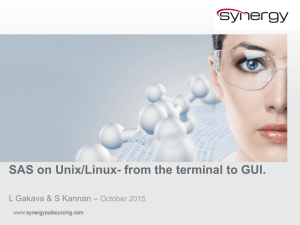 SAS on Unix/Linux- from the terminal to GUI.