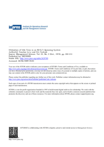 Utilization of Idle Time in an M/G/1 Queueing System Author(s