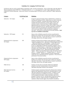 Guidelines For Assigning Indirect Cost Pool Codes