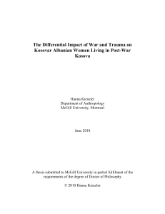The Differential Impact of War and Trauma on