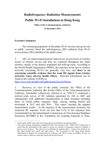 Reports - Radiofrequency Radiation Measurements Public WiFi