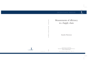 Measurements of efficiency in a Supply chain