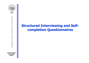 Structured Interviewing and Self