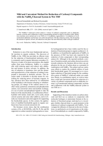 Mild and Convenient Method for Reduction of Carbonyl Compounds