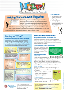 Helping Students Avoid Plagiarism