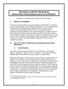 becoming an expert witness - National Center on Domestic and
