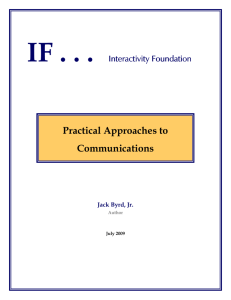 Practical Approaches to Communications
