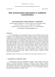 New communication approaches vs. traditional communication