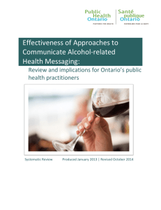 Effectiveness of Approaches to Communicate Alcohol