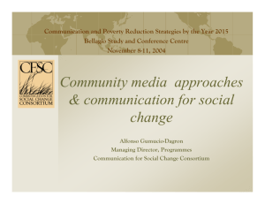 Community media approaches & communication for social change