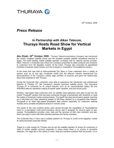 In Partnership with Alkan Telecom,Thuraya Hosts Road Show for