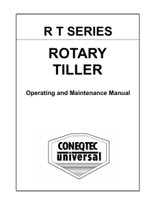 Tiller Manual - Coneqtec-Universal Construction Products