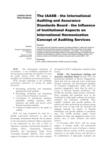 the International Auditing and Assurance Standards Board
