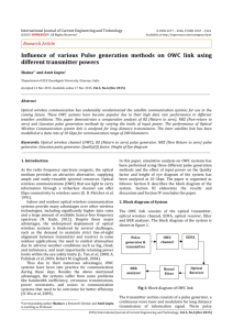 Comparative analysis of NRZ, RZ and Gaussian Pulse generation