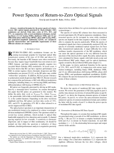 Power Spectra of Return-to-Zero Optical Signals