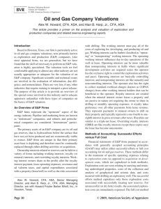 Business Valuation Review: Oil and Gas Company Valuations