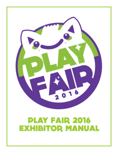 Play Fair 2016 Exhibitor Manual