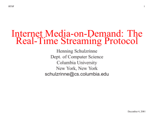 The Real-Time Streaming Protocol