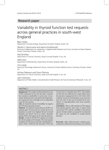 Variability in thyroid function test requests across general practices