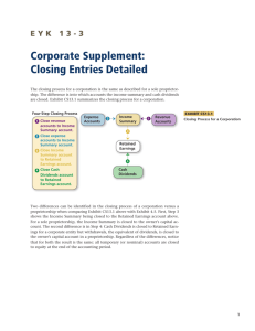 EYK 13-3 Corporate Supplement: Closing Entries Detailed