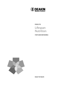 Lifespan Nutriton Study Guide and Reader