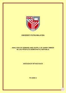 universiti putra malaysia analysis of demand and supply of sawn