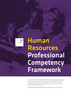 Human Resources Professional Competency Framework