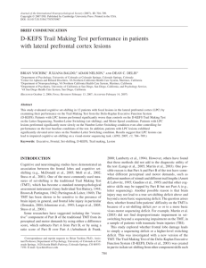 D-KEFS Trail Making Test performance in patients with lateral