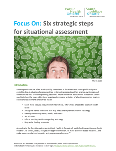 Six strategic steps for situational assessment